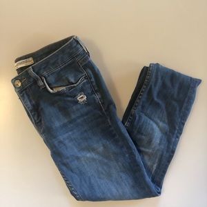 Zara Premium Denim Distressed Skinny Jeans Sz 2